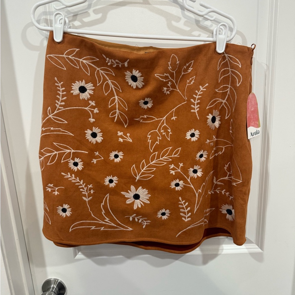Women's Floral Brown Skirt